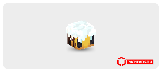Snow Covered Bee — Minecraft head