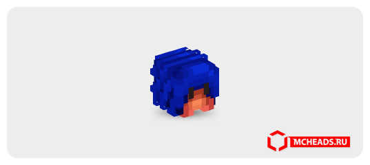 Sapphire Hermit Crab — Minecraft head