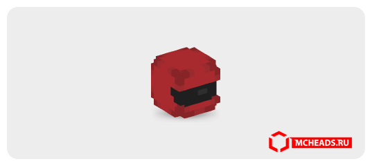 Helmet (red) — Minecraft head