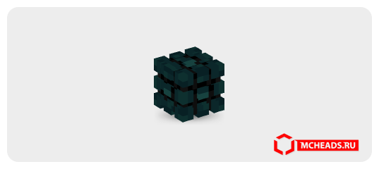 Green Rubik's Cube — Minecraft head