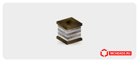 Spool of Thread (light gray) — Minecraft head